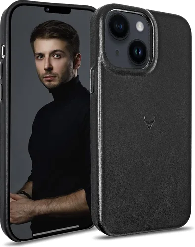 Vista 12 de Funda de piel auténtica, funda de piel antiarañazos de grano completo encerada con aceite, compatible con iPhone 12 Pro Max, a prueba de golpes