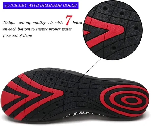 Vista 5 de Cheston Zapatos acuáticos descalzos de secado rápido para hombre y mujer Negro (All-Black)