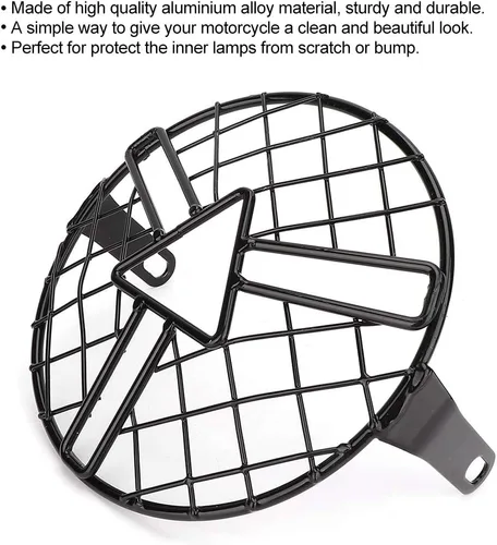Vista 3 de Qiilu Triumph Scrambler 1200 - Cubierta para faros delanteros de motocicleta, protector de parrilla para faros delanteros de motocicleta, protector