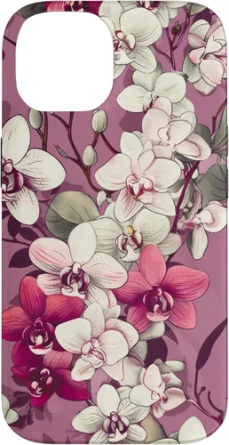 Vista 4 de Orchid Flowers Purple Pink Floral Case for iPhone 17