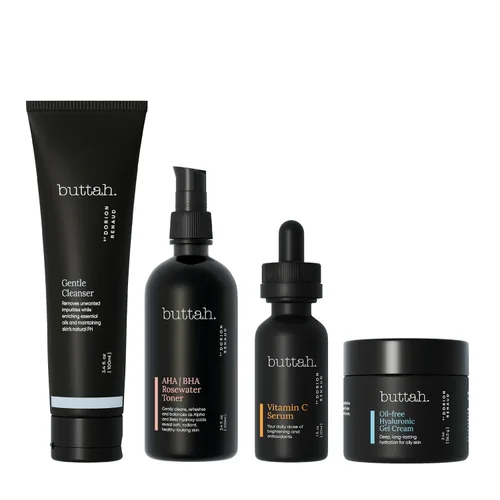 Vista 8 de Kit Buttah Skin Supreme para piel rica en melanina Crema revitalizante CocoShea 2 oz Suero de Vitamina C 1 oz Limpiador 3.4 oz Tónico