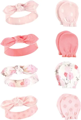Vista 58 de Hudson Baby Conjunto de diadema de algodón y manoplas para rascar para bebé