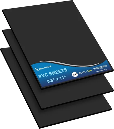 Vista 26 de Mega Format Hojas de plástico de PVC expandido – Hoja negra rígida de 5 x 7 pulgadas para manualidades, señalización y exhibiciones – Sintra Negro