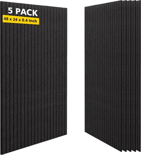 Vista 28 de Paneles acústicos artísticos para pared, paquete de 5 paneles absorbentes de sonido, paneles de pared insonorizados de 47.2 x 23.6 pulgadas, paneles
