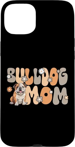 Vista 9 de Funda para iPhone 16 Bulldog Inglés Groovy World's Best English Bulldog Mom