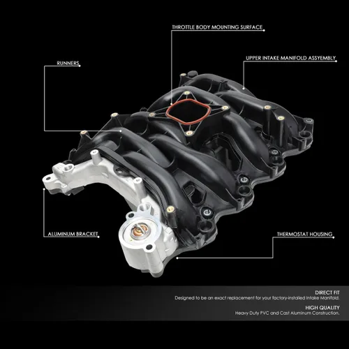Vista 2 de DNA Motoring Colector de admisión superior OEM-ITM-001 615-175 [Para 99-04 Ford Mustang 4.6L V8 SOHC]