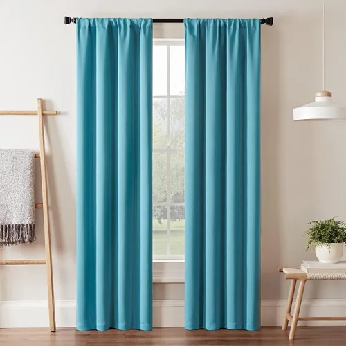 Vista 17 de Eclipse Darrell - Cortinas térmicas blackout para ventana, diseño moderno con ojales, para dormitorio o sala de estar (panel individual), 37 x 54