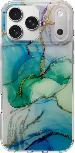 Vista 30 de Funda degradada para iPhone 14 Pro - Diseño multicolor degradado naranja y amarillo, resistente a los impactos y con imanes