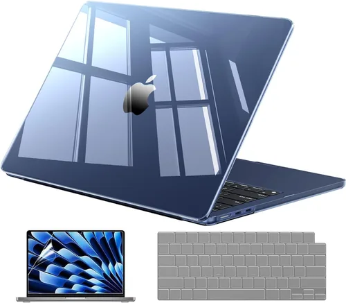 Vista 19 de EooCoo Funda para MacBook Air de 15 pulgadas M5 M4 M3 M2 2026-2023, color Crystal Black
