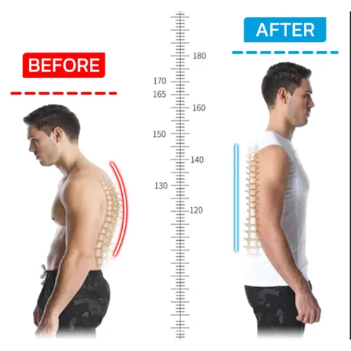 Vista 2 de Hawtrytoa MENIONIC Chaleco corrector de postura de turmalina, camisa sin mangas con forma iónica, corrector de postura para hombres y mujeres