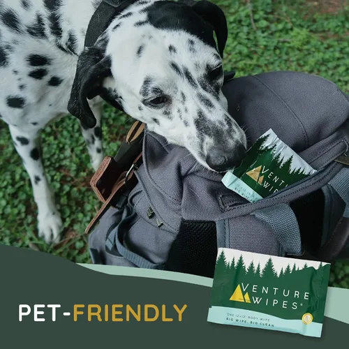 Vista 9 de Venture Wipes Toallitas corporales de aceite de árbol de té, toallitas de aventura para adultos, limpieza biodegradable con aloe y vitamina E