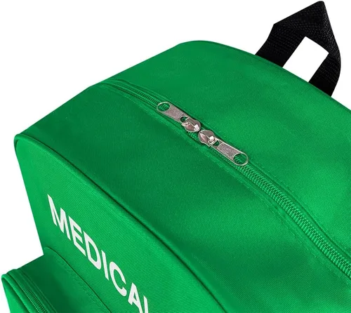 Vista 8 de Bolsas de primeros auxilios Mochila vacía Bolsa médica vacía para botiquines de primeros auxilios Pack Emergencia Camping Ciclismo Viaje Coche, Verde