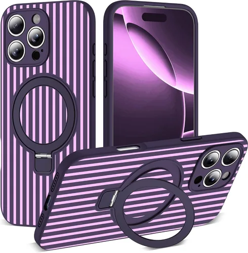 Vista 57 de SKYLMW Funda diseñada para iPhone 11 con soporte magnético invisible Compatible con Mag-Safe, a prueba de caídas de grado militar, a prueba