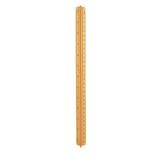 Vista 3 de Concave Scale Ruler, Aluminum Construction (Gold)