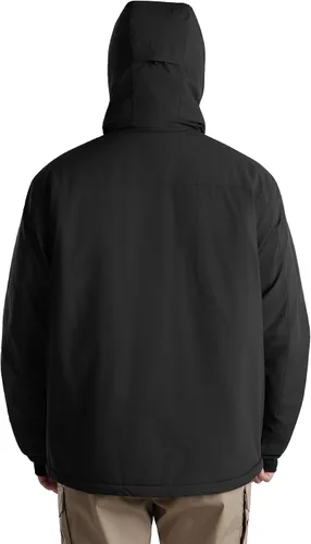 Vista 2 de Abrigos de invierno para hombre, chaqueta parka con capucha abrigada, impermeable, forrada con forro polar para nieve y esquí