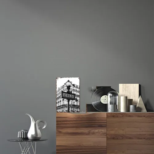 Vista 6 de Metro In Paris - Letrero de metal vintage con diseño de paisaje de ciudad, retro, para viaje, para hombre, cueva, bar, garaje, habitación, calle