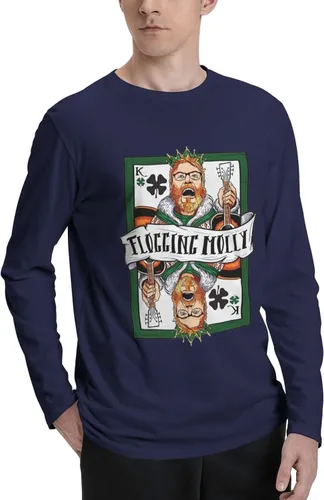 Vista 3 de SKYJUNOJN Camiseta de algodón de manga larga para hombre, sudadera popular de manga larga para viajes al aire libre