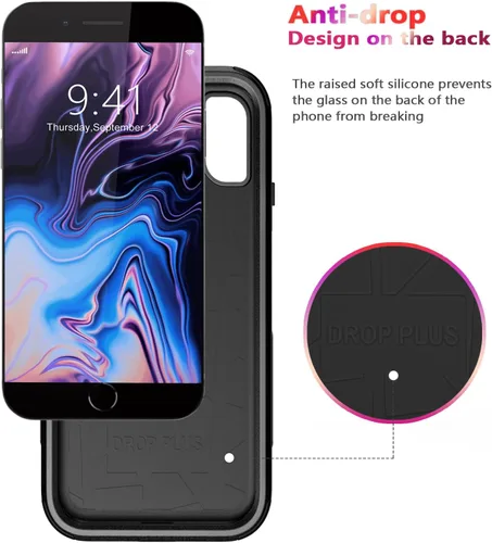 Vista 4 de Diverbox Funda [A prueba de golpes] [A prueba de caídas] [A prueba de polvo], Cubierta de protección resistente para teléfono para Apple iPhone 8