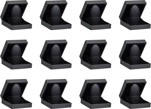 Vista 7 de Allure – Caja al por mayor de 12 unidades – Pequeña caja para collar con luz LED, forma cuadrada, elegante estuche para collar de diamantes