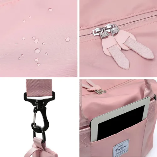 Vista 7 de Bolsa de viaje para gimnasio, bolsa de hombro para fin de semana para mujer