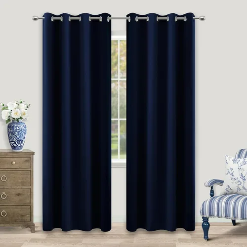 Vista 5 de KOUFALL Cortinas transparentes con ojales