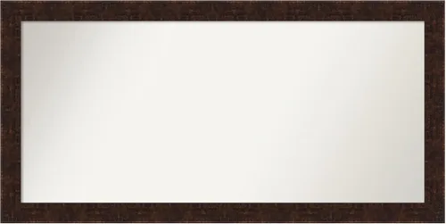 Vista 147 de Amanti Art Espejo de baño de bronce para sobre fregadero, 24 x 24 pulgadas, espejo de tocador cuadrado estrecho de bronce Manhattan, marco de madera