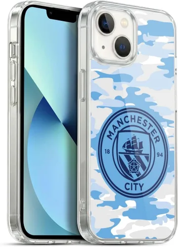 Vista 41 de Head Case Designs Funda de gel con licencia oficial del Manchester City Man City FC Blue Moon Badge Camou [protección de grado militar] compatible