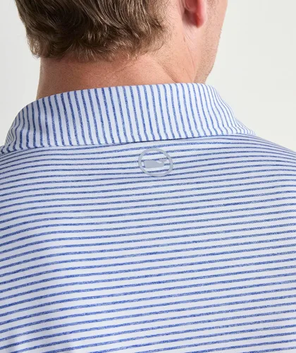 Vista 8 de Vineyard Vines Polo Bradley Stripe Sankaty para hombre Yate Blue Tejeda