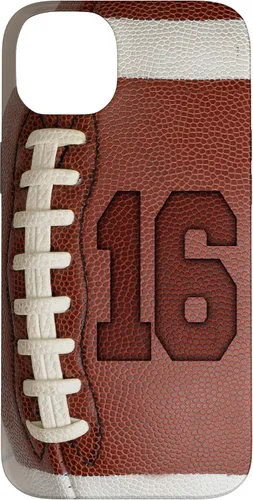 Vista 15 de iPhone 16 Football Fan #16 Jersey No 16 Football Lover Phone Case Gift Case