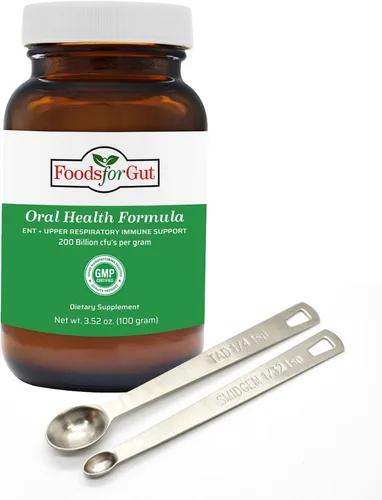 Vista 8 de Foods For Gut Probióticos para el cuidado bucal en polvo de 200 mil millones de UFC, fabricado en Estados Unidos, para otorrinolaringología y apoyo