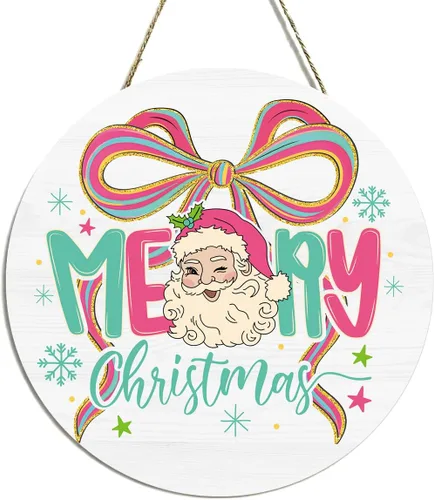 Vista 19 de Decoración de gnomos de Navidad para interiores, decoraciones de Navidad azules, muñeco de nieve, copo de nieve, rústico, granja, madera, placa
