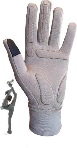 Vista 5 de Guantes de patinaje artístico con almohadillas de gel, protección de palma para competición de práctica