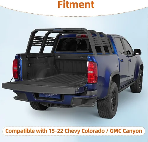 Vista 2 de Kit de Soportes de Montaje Auxiliares Hooke Road Compatible con 2015-2022 Chevrolet Chevy Colorado y GMC Canyon, Solo Funciona con Rack de Cama