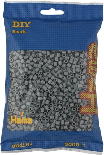 Vista 12 de Hama Perlen 201-49 Iron-On Beads Bag with Approx. 3000 Midi Craft Beads with Diameter 5 mm in Azure Blue, Creative Craft Fun for Young and Old