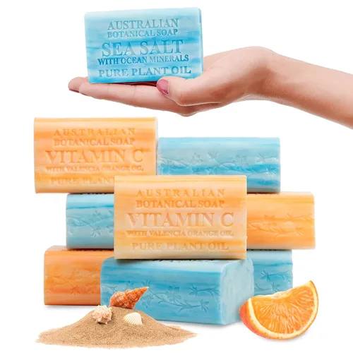 Vista 20 de Jabón de leche de cabra y miel de Manuka de Australian Botanical Soap de 6.6 OZ, barras triple molidas hechas con una base de jabón natural
