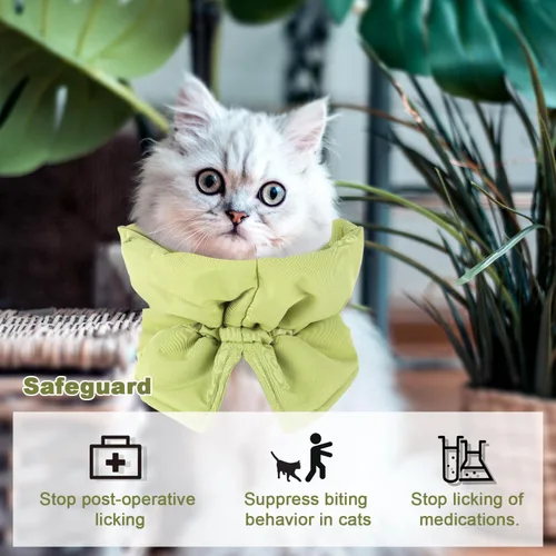 Vista 7 de BOXOB Soft & Light Adjustable Recovery Collar for Cats & Dogs (Green)