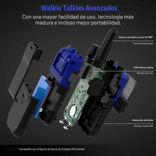 Vista 5 de Topsung 6 Walkie Talkies for Adults Long Range Rechargeable with NOAA Alert