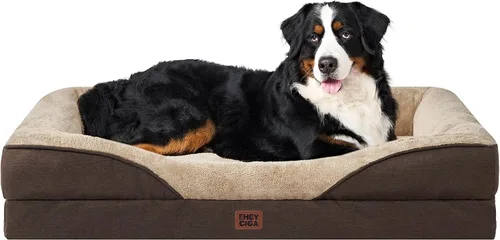 Vista 57 de EHEYCIGA Cama ortopédica para perros medianos, sofá cama de espuma viscoelástica con lados, forro impermeable y funda extraíble lavable, sofá