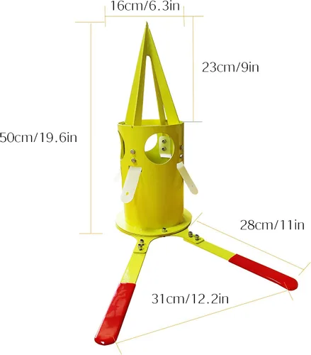 Vista 6 de Dispensador de bolsas grandes para almacén granja casa (amarillo)