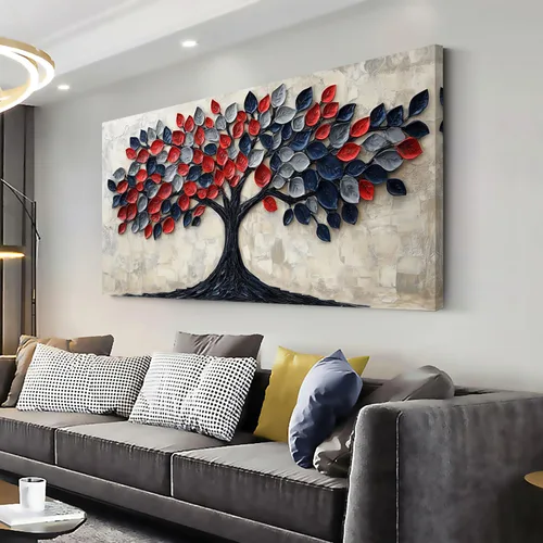 Vista 14 de ZOMNAI Arte de pared de mujer japonesa, pintura de estilo asiático, fondo amarillo, decoración de pared, tatuaje de peces en la parte posterior