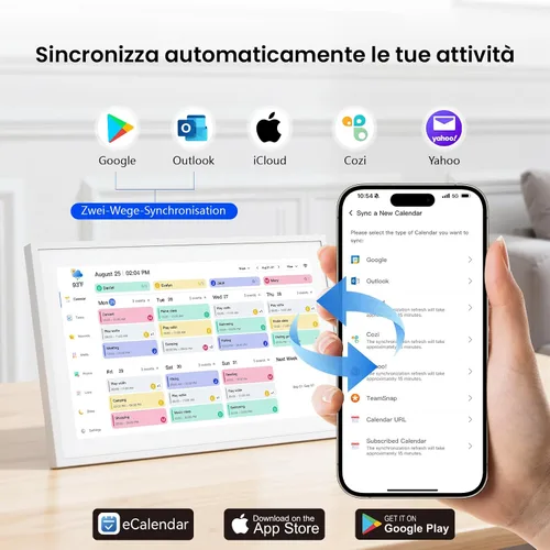 Vista 2 de Calendario digital de planificación programada, tabla de tareas y recompensas para padres e hijos, 1920 x 1080P, pantalla táctil interactiva Full