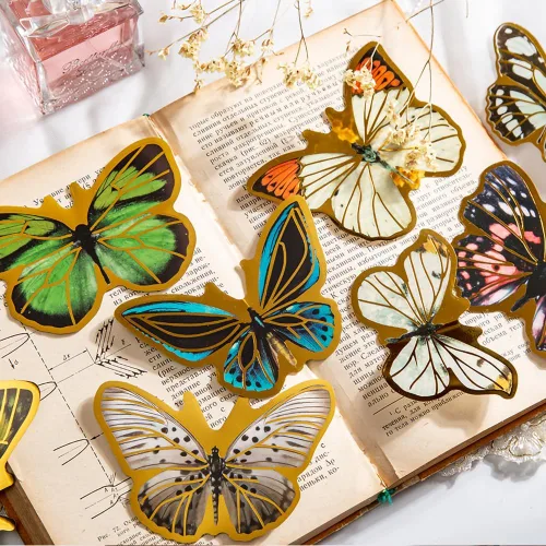 Vista 13 de 60 piezas de calcomanías holográficas de abejas de jardín para niñas estéticas – Calcomanías transparentes de abejas, florales, de panal