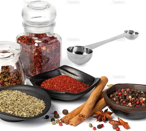 Vista 8 de AUEAR, Endurance - Cuchara medidora de café de acero inoxidable, 1 cucharada y 1 cucharadita de mango largo con marca de garrapata para té y azúcar