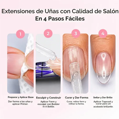 Vista 3 de ORLY GelFX Builder In a Bottle Kit de introducción Gel constructor de escultura para extensiones de uñas y superposición de gel