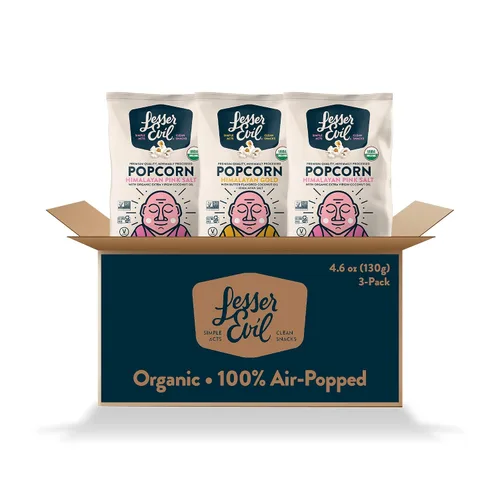Vista 21 de LesserEvil Palomitas de maíz orgánicas "Avocado-licious", exclusivo de Amazon, calidad premium, mínimamente procesado, sin aceite vegetal, 4.6