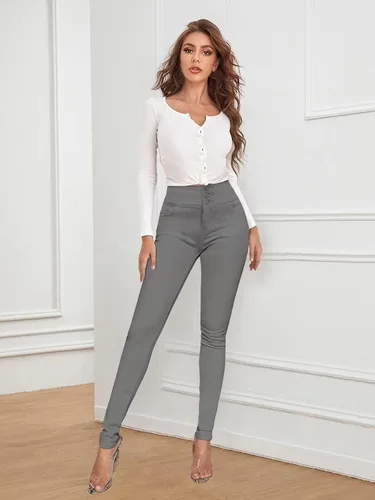 Vista 3 de Hybrid & Company Pantalones de mezclilla elásticos supercómodos para mujer V3