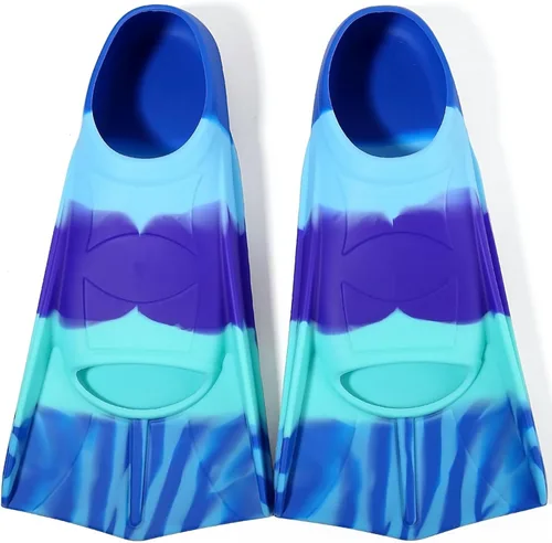 Vista 47 de Aletas de natación para niños, aletas cortas para niños y jóvenes, aletas de natación para entrenamiento de natación para niños, niñas, niños