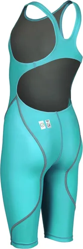 Vista 7 de Arena Girls Junior Traje de Baño de Carrera Powerskin ST Next con Espalda Abierta, Traje de Baño Competitivo de Tecnología de Natación Aguamarina