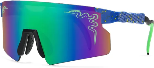 Vista 8 de Dos tamaños de gafas de sol para adultos y jóvenes, niños y niñas, UV400, para hombres y mujeres, para ciclismo, actividades al aire libre