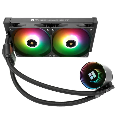 Vista 10 de Thermalright Frozen Notte 120 ARGB Enfriador de CPU negro Aio, 120 especificación fila fría, ventilador ARGB PWM, para Intel lga115x/1200/1851/1700